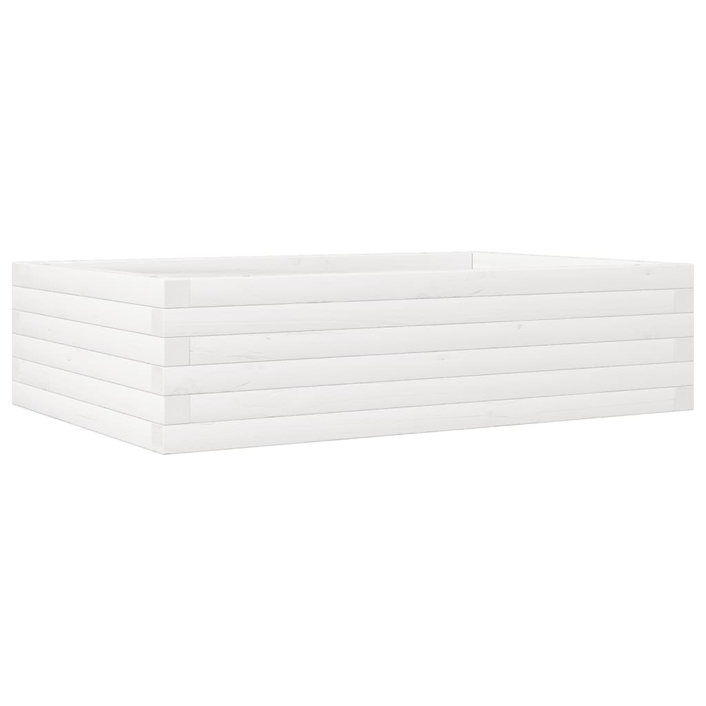 Vidaxl Planning Box 90x60x23 cm pevná borovice bílá