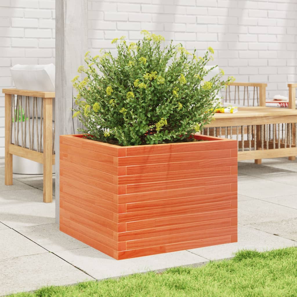 VIDAXL -Planungsbox 60x60x45.5 cm Festkiefer Wäsche Braun