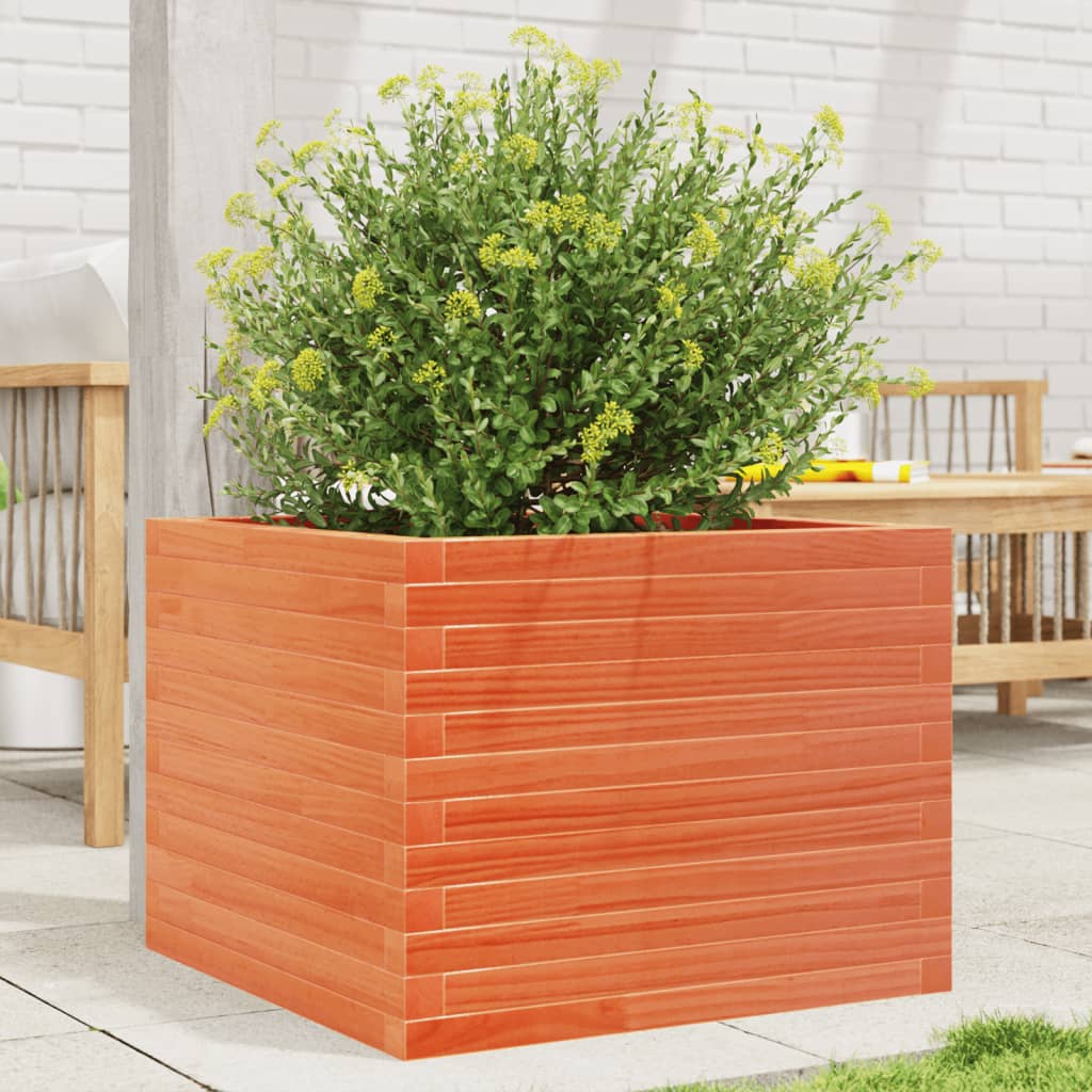 VIDAXL -Planungsbox 60x60x45.5 cm Festkiefer Wäsche Braun