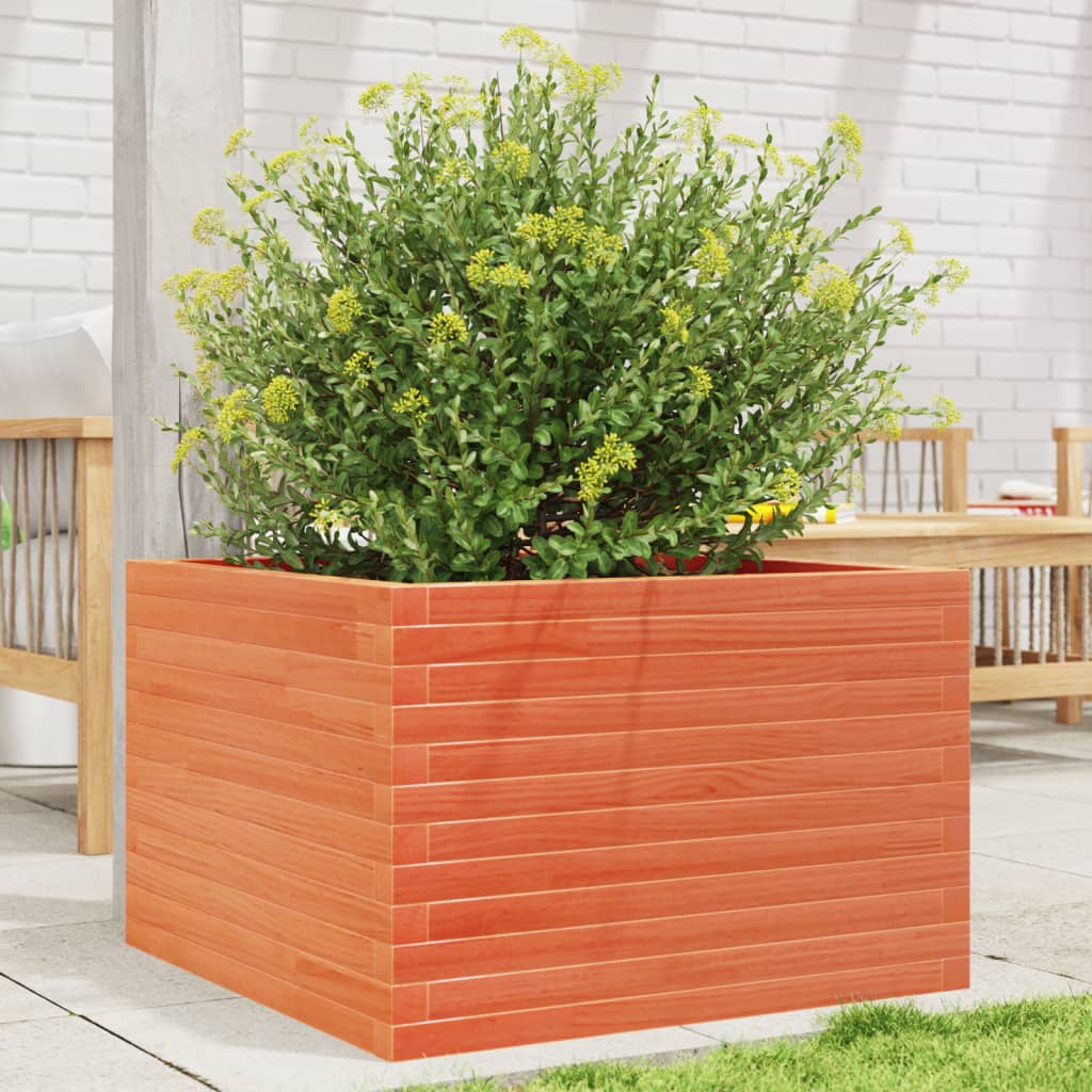 Vidaxl Planning box 70x70x45.5 cm Solid pine wash brown