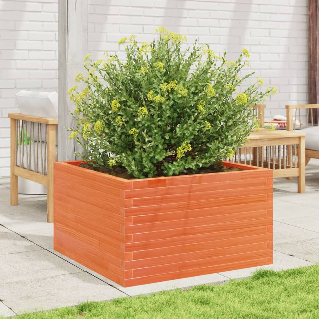 VidaXL Planning box 80x80x45.5 cm Solid pine wash brown