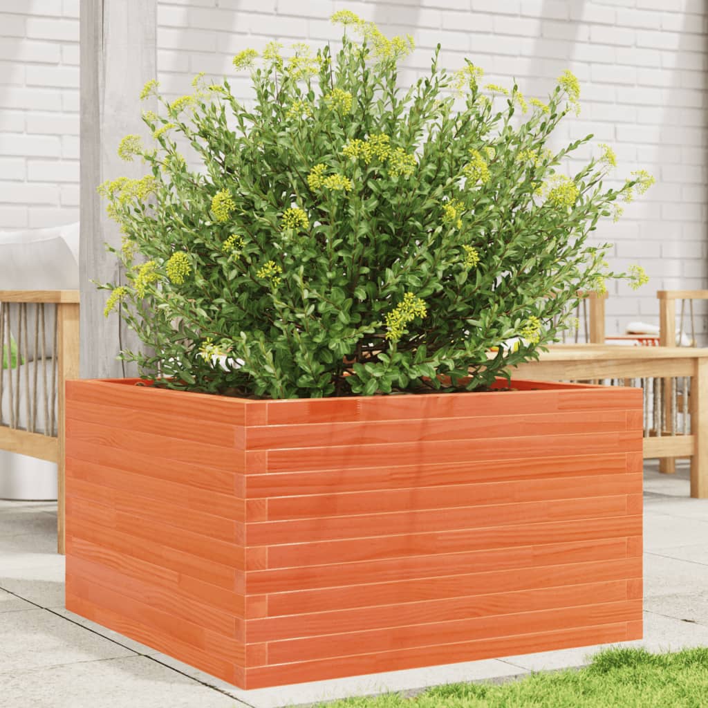 VidaXL Planning box 80x80x45.5 cm Solid pine wash brown