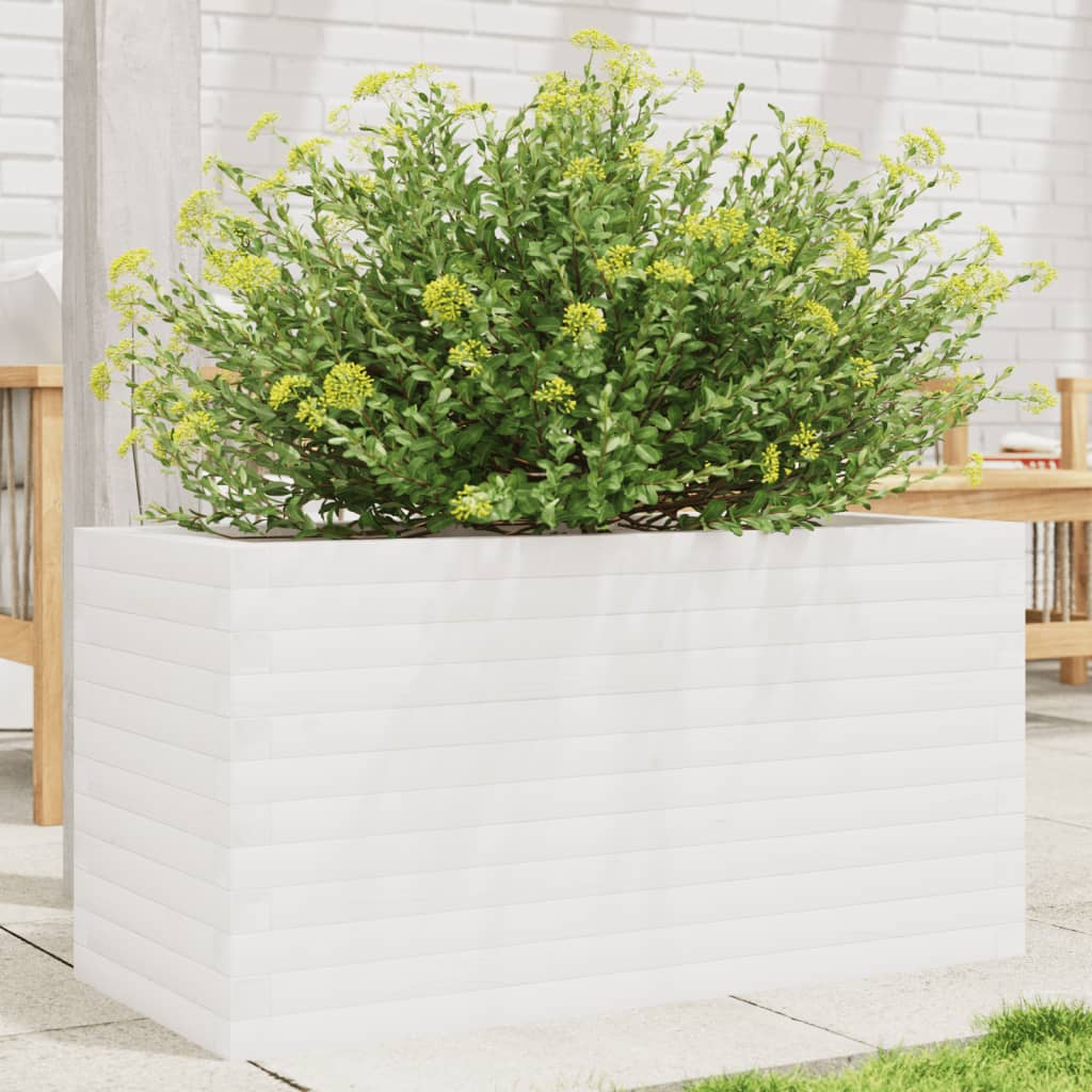 Vidaxl plangt Box 90x40345,5 cm folitesch Péiere wäiss