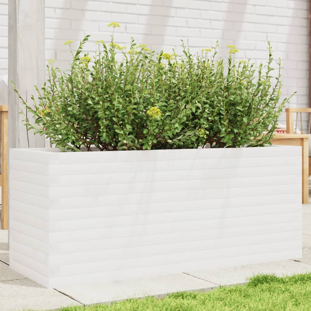 VidaXL Planning box 110x40x45.5 cm Solid pine white