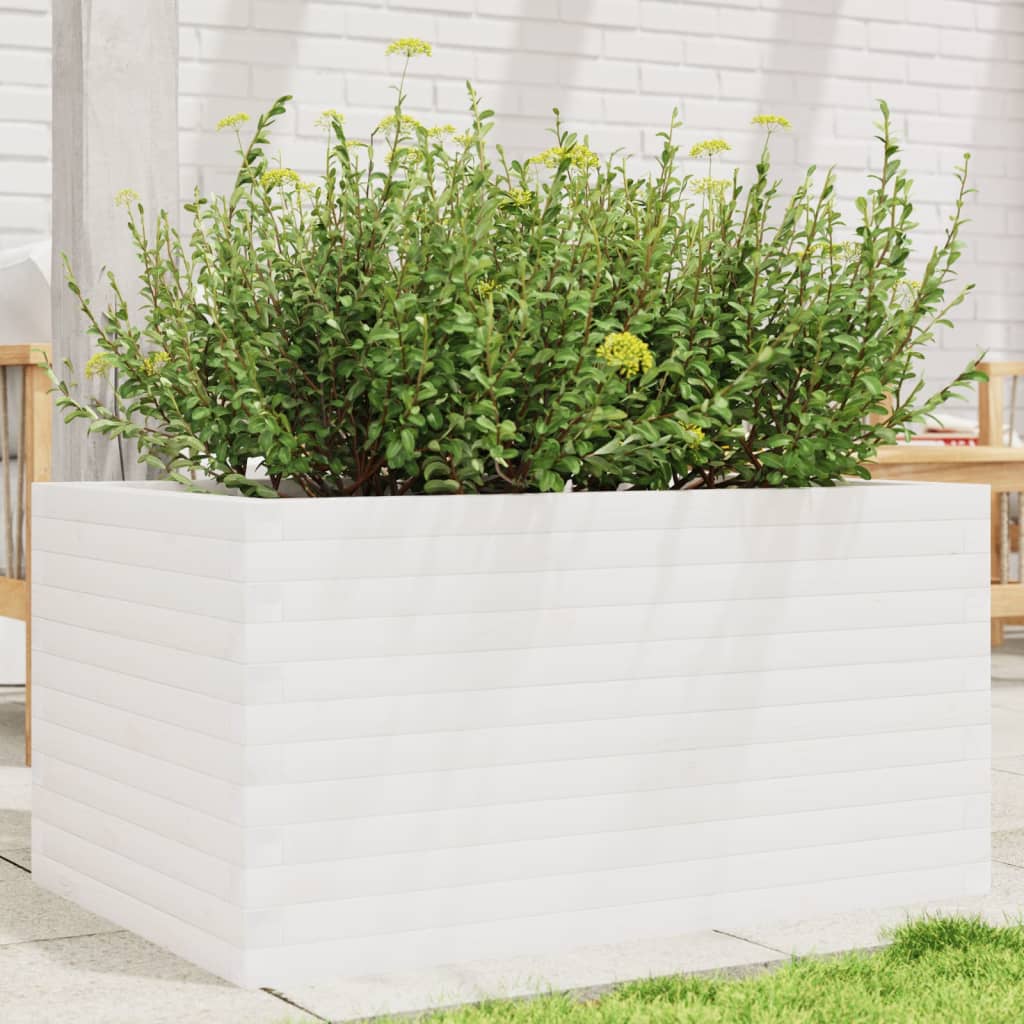 VidaXL Planning box 90x60x45.5 cm Solid pine white