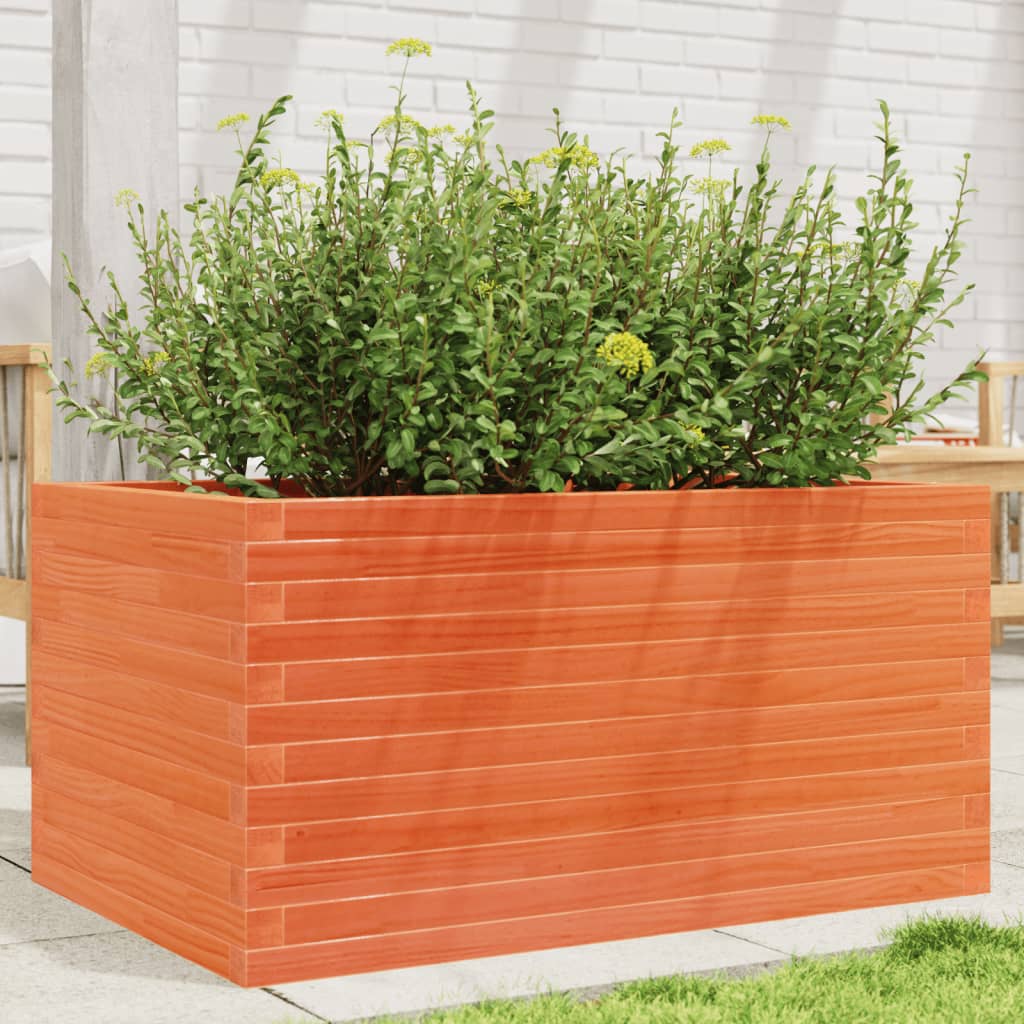 Vidaxl Planning box 90x60x45.5 cm Solid pine wash brown