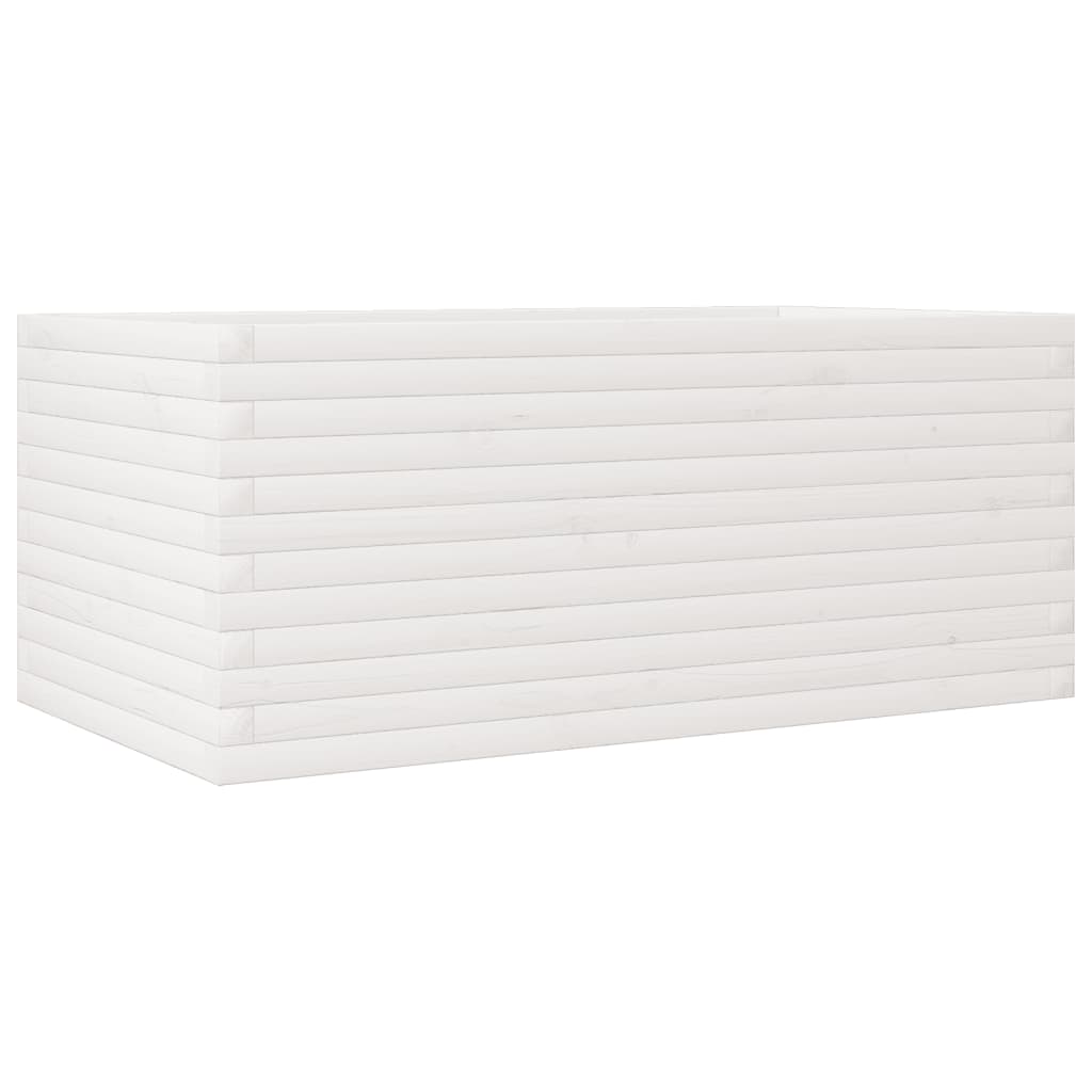 Vidaxl plangt Këscht 110x60345,5 cm folitesch Péiere wäiss