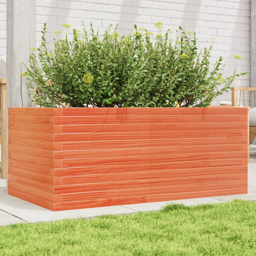 Vidaxl Planning box 110x60x45.5 cm Solid pine wash brown