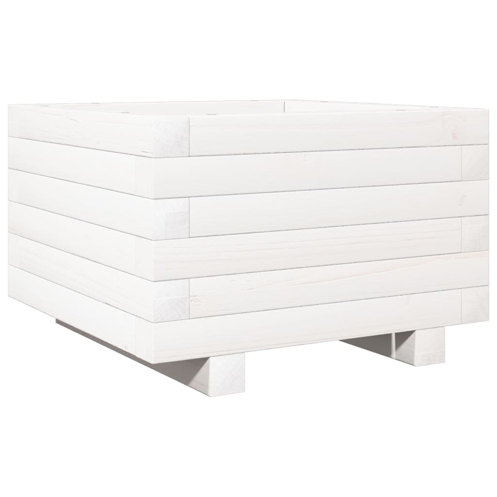 VidaXL Planning box 40x40x26.5 cm Solid pine white