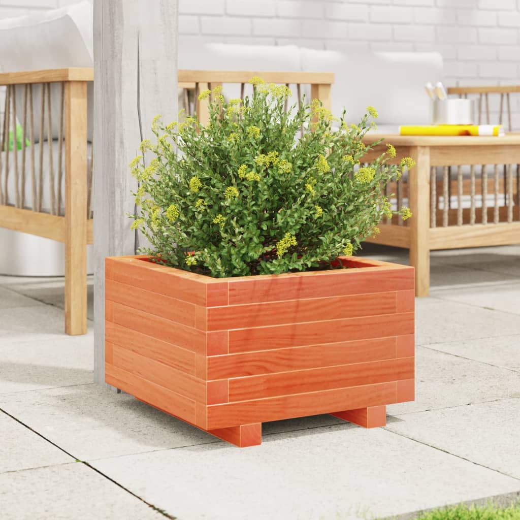 VidaXL Planter Big 40x40x26.5 cm Solid pine wash brown