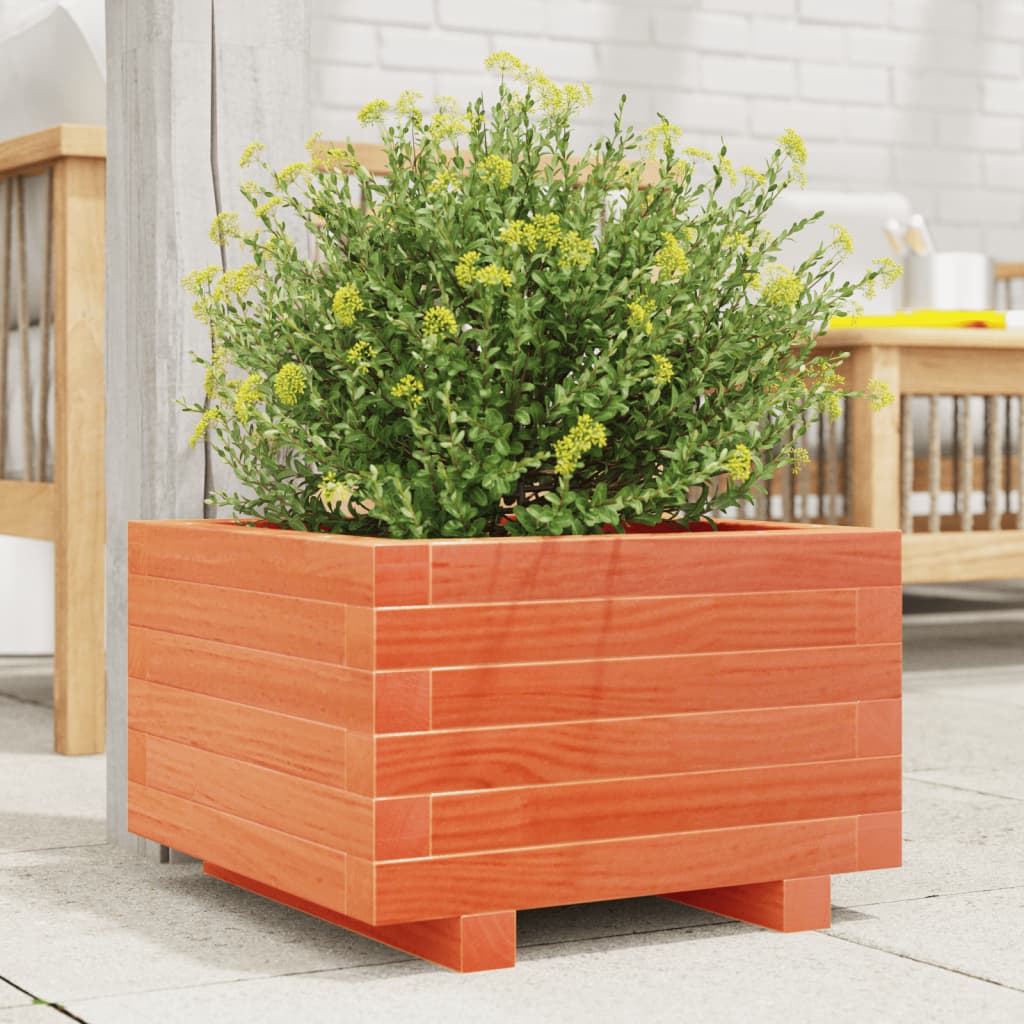 VidaXL Planter Big 40x40x26.5 cm Solid pine wash brown