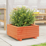 VidaXL Planter 50x50x26.5 cm Solid pine wash brown