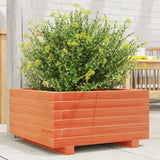 VidaXL Planter 50x50x26.5 cm Solid pine wash brown