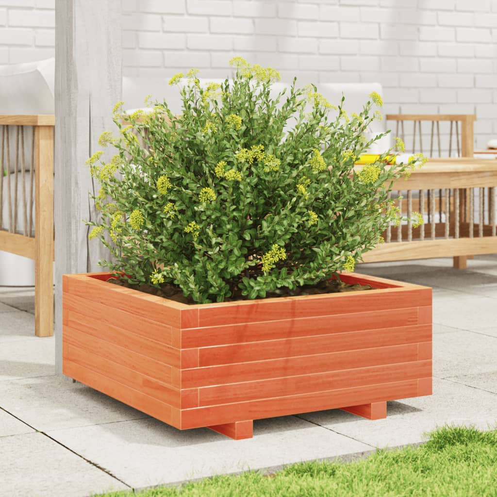 VidaXL Planning box 60x60x26.5 cm Solid pine wash brown