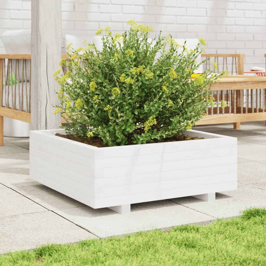 Vidaxl Planung Këscht 70x7026.5 cm feste Péiere wäiss