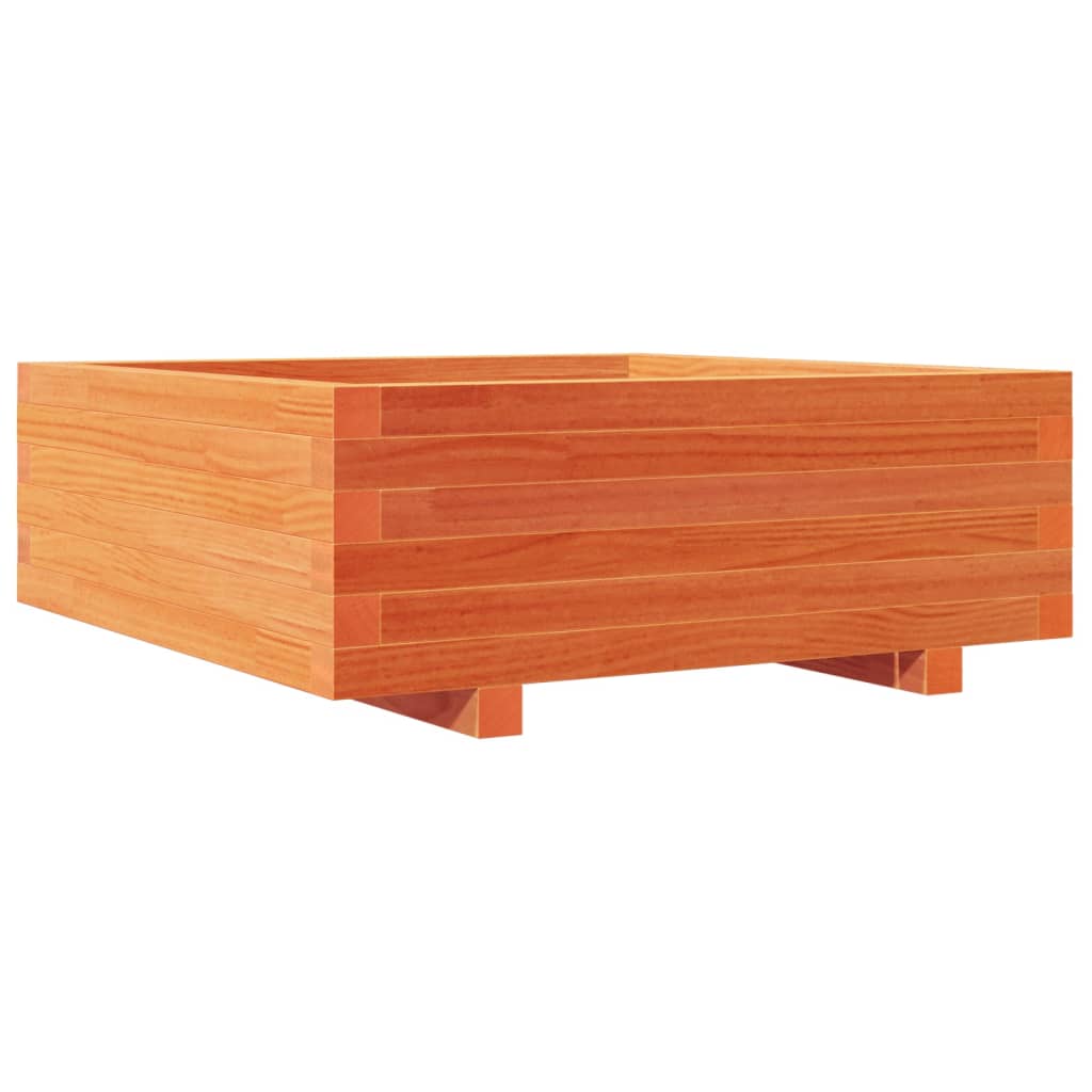 VidaXL Planning box 70x70x26.5 cm Solid pine wash brown
