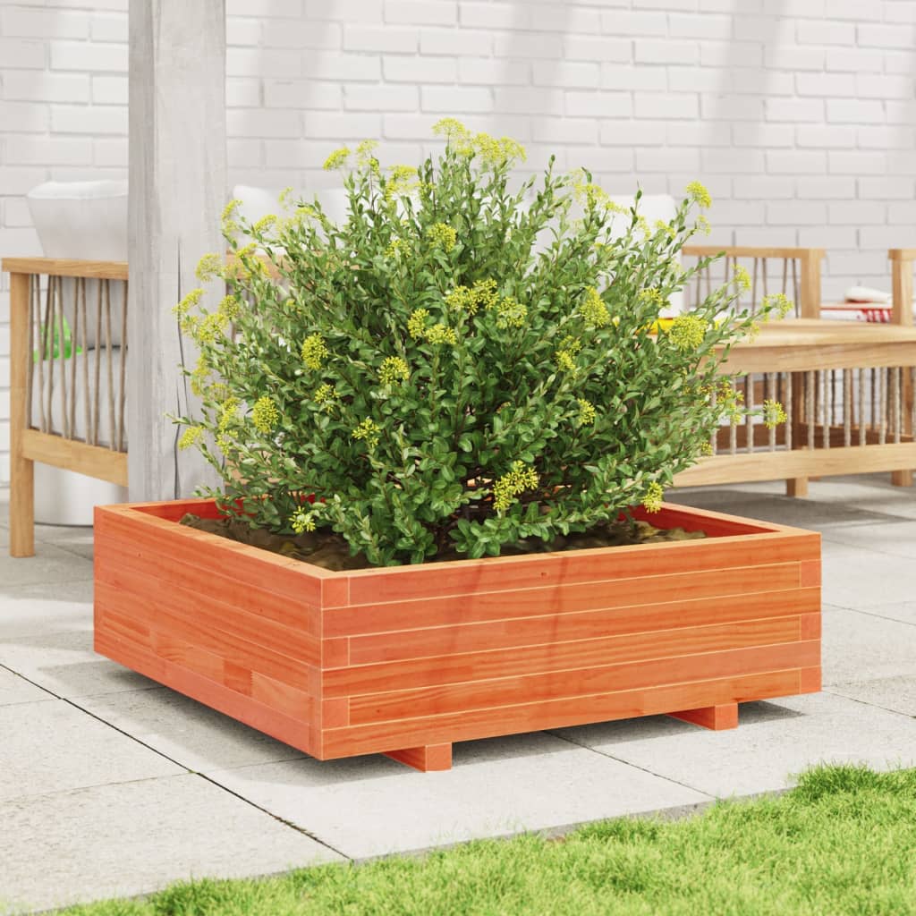 VidaXL Planning box 80x80x26.5 cm Solid pine wash brown