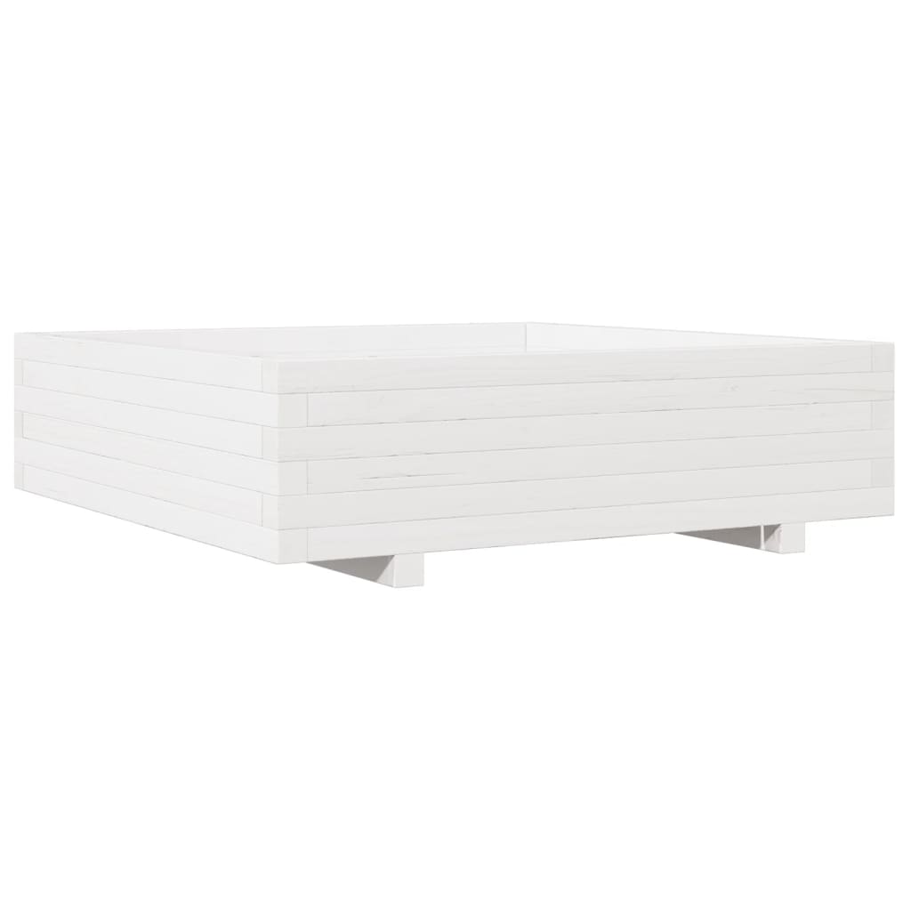 VIDAXL -Planungsbox 90x90x26,5 cm Festkiefer weiß