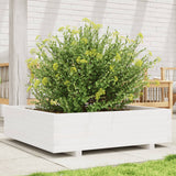 VIDAXL -Planungsbox 90x90x26,5 cm Festkiefer weiß