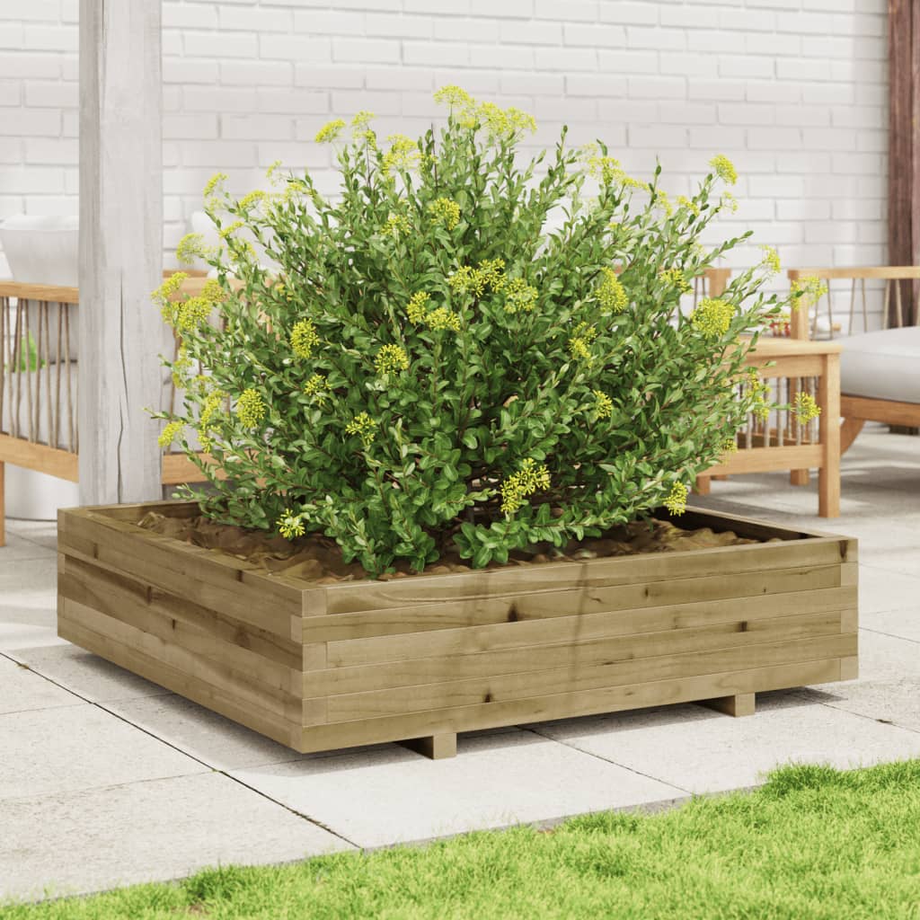 Vidaxl Načrtovanje škatle 100x100x26,5 cm impregnirani bor