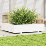 VIDAXL -Planungsbox 110x110x26.5 cm Festkiefer weiß