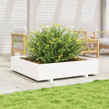 VIDAXL -Planungsbox 110x110x26.5 cm Festkiefer weiß