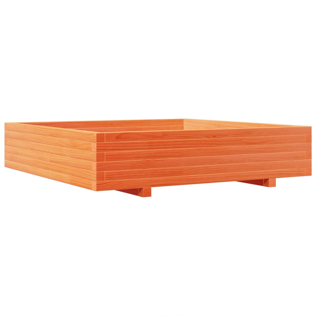 Vidaxl Planning Box 110x110x26,5 cm Solid Pine Wax Brown