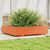 Vidaxl Planning Box 110x110x26,5 cm Solid Pine Wax Brown
