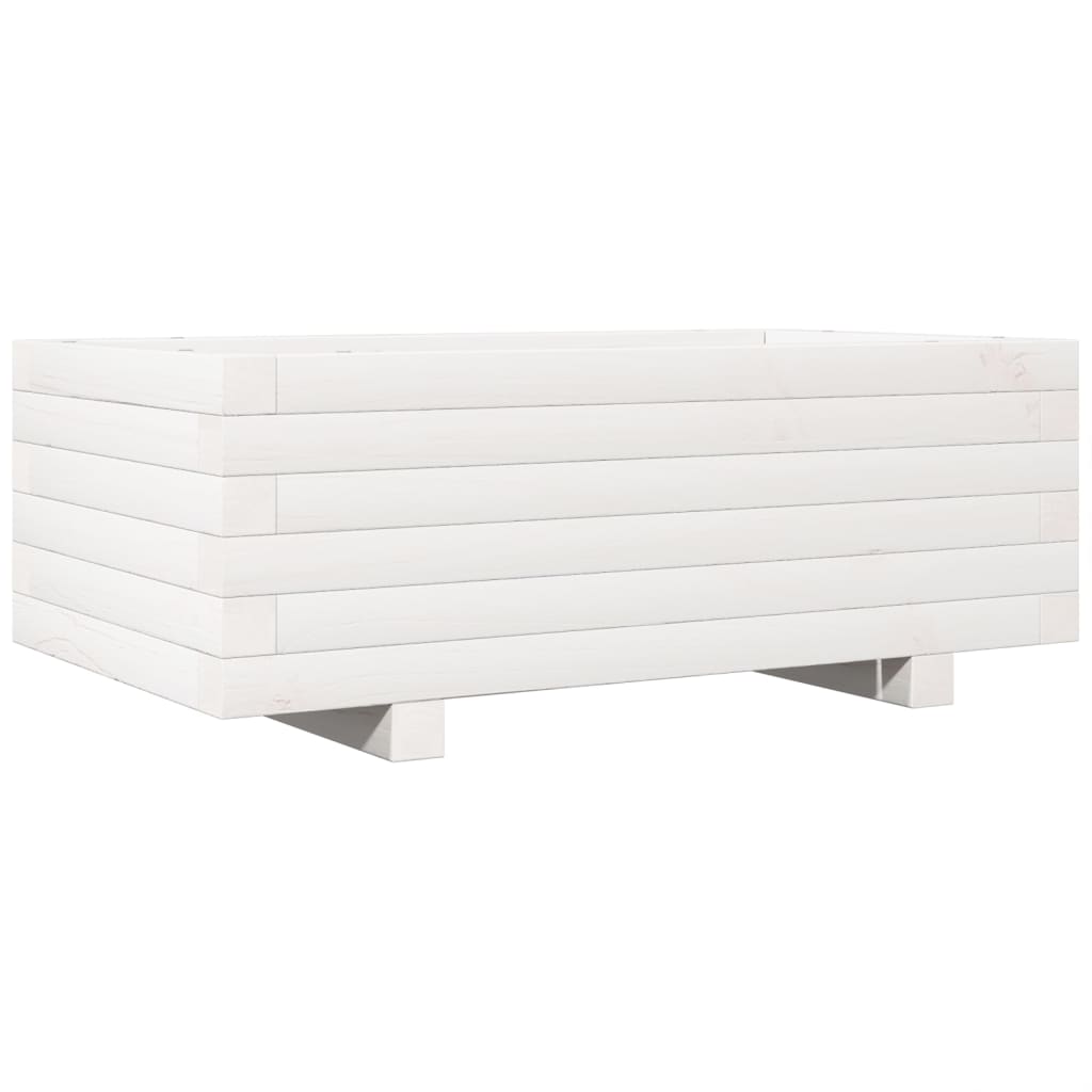 VIDAXL -Planungsbox 70x40x26,5 cm Festkiefer weiß