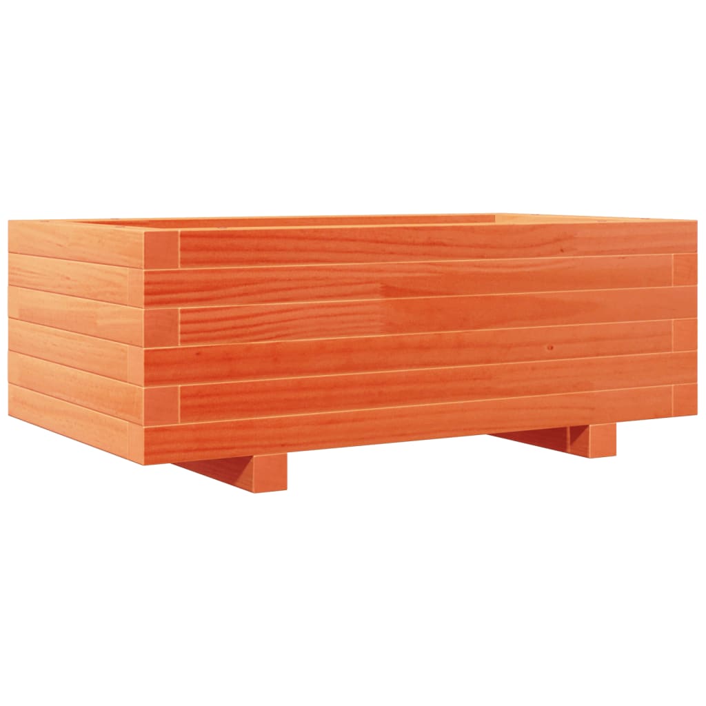 Vidaxl Planter Big 70x40x26,5 cm Solid fyrretræbrun