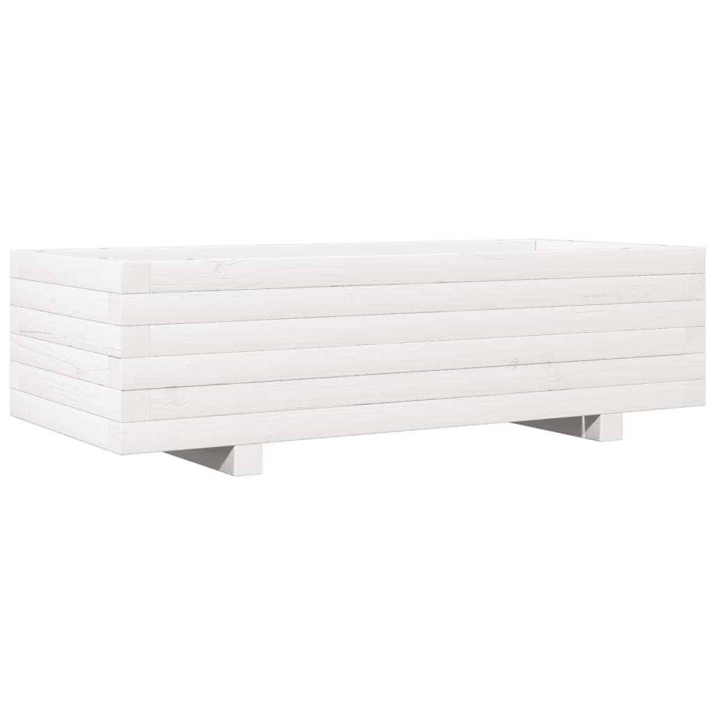 VIDAXL -Planungsbox 90x40x26,5 cm Festkiefer weiß