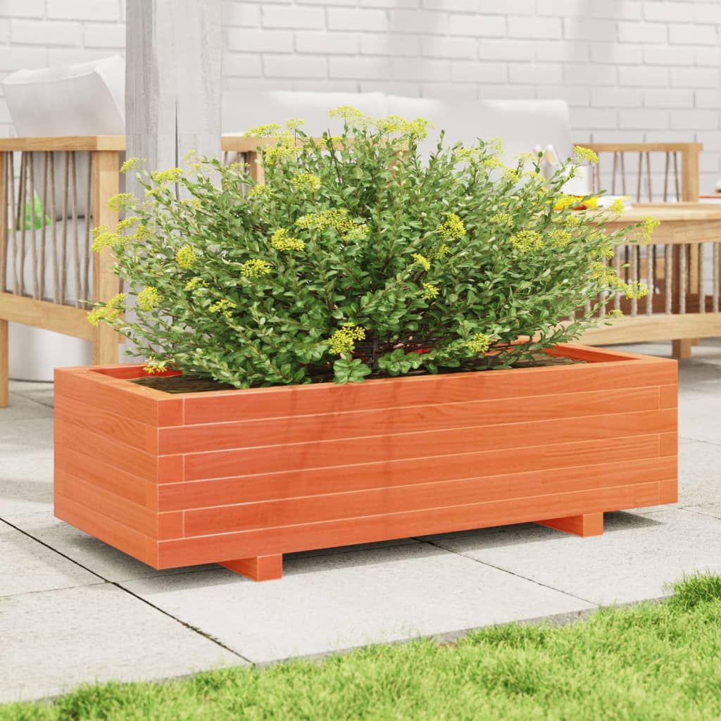 Vidaxl Planning box 90x40x26.5 cm Solid pine wash brown