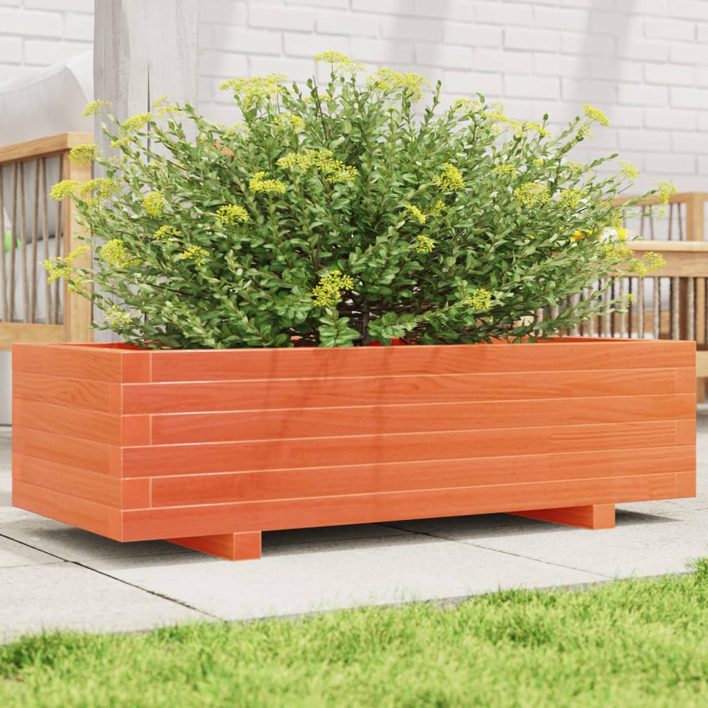 Vidaxl Planning box 90x40x26.5 cm Solid pine wash brown