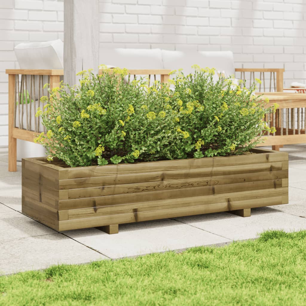 Vidaxl Načrtovanje škatle 110x40x26,5 cm impregnirani bor