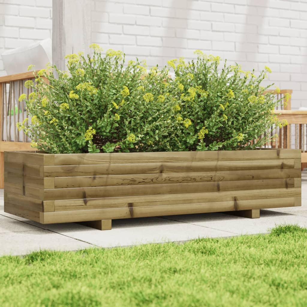 Vidaxl Načrtovanje škatle 110x40x26,5 cm impregnirani bor