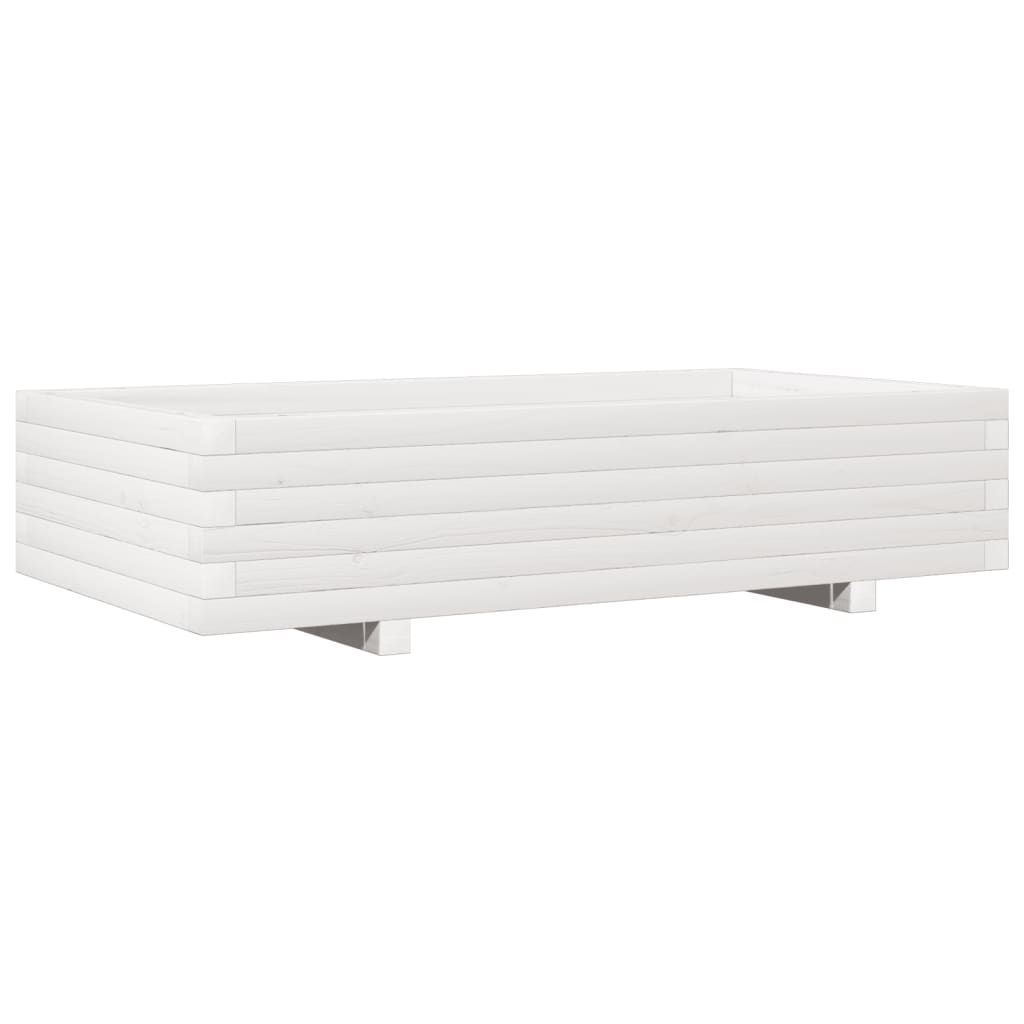 VidaXL Planning box 110x60x26.5 cm Solid pine white