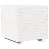 Vidaxl Načrtovanje škatle 50x50x49,5 cm trden borov beli