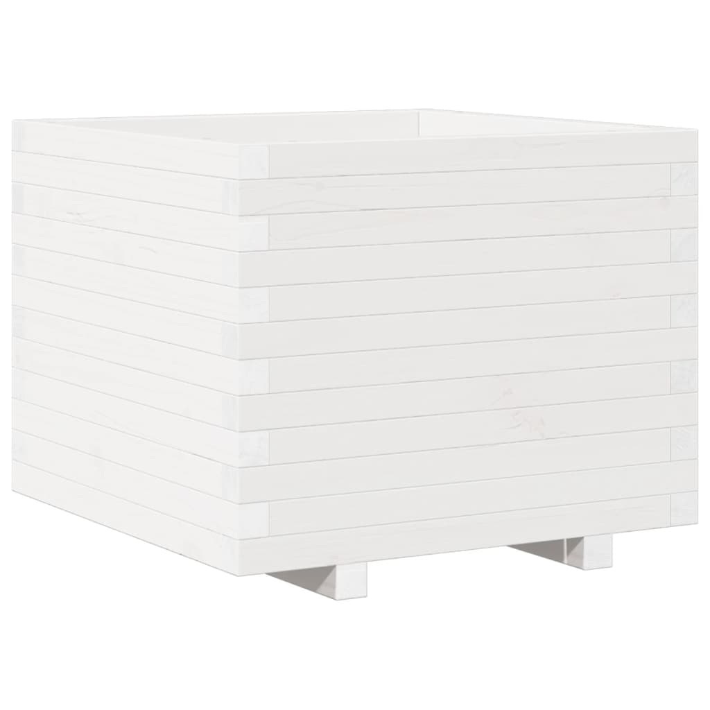 Vidaxl načrtovanje škatle 60x60x49,5 cm trden borov bel