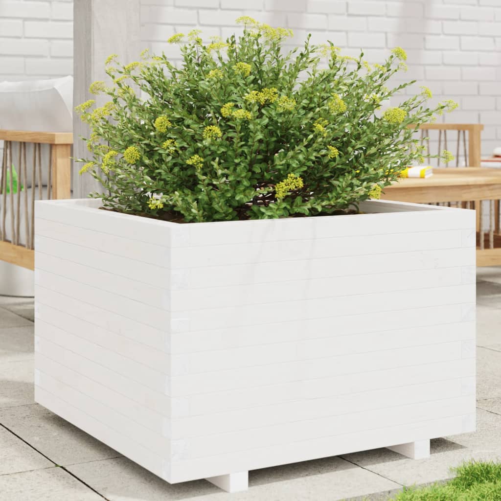 Plánovací box Vidaxl 70x70x49,5 cm pevná borovice bílá