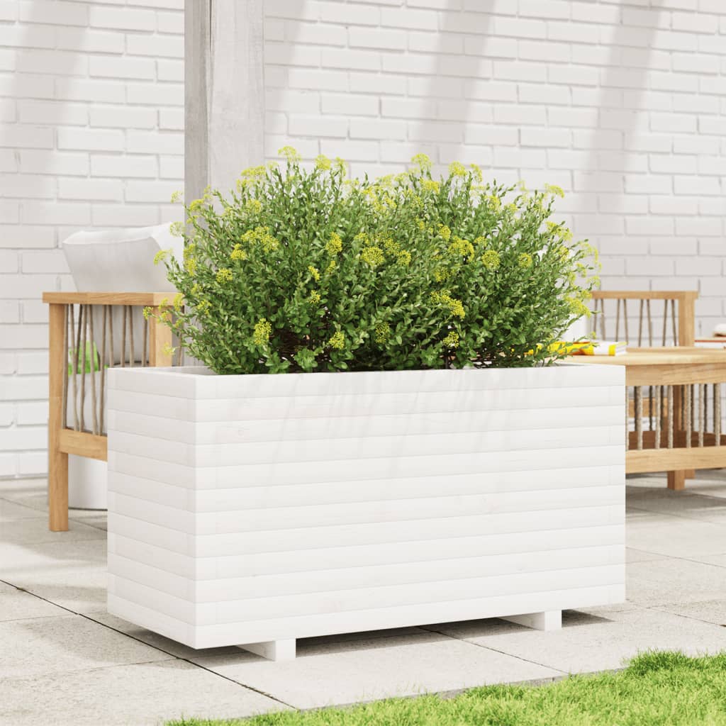 Plánovací box Vidaxl 90x40x49,5 cm pevná borovice bílá