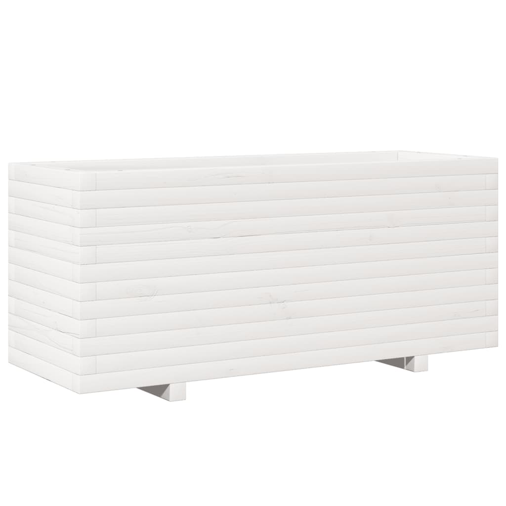 Plánovací box Vidaxl 110x40x49,5 cm pevná borovice bílá