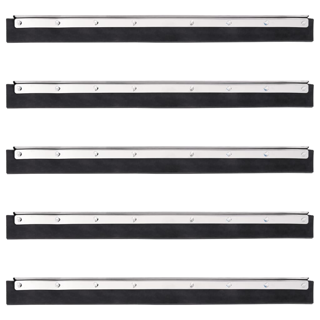VidaXL floor wiping heads 5 st 60.5x2x5 cm steel and rubber