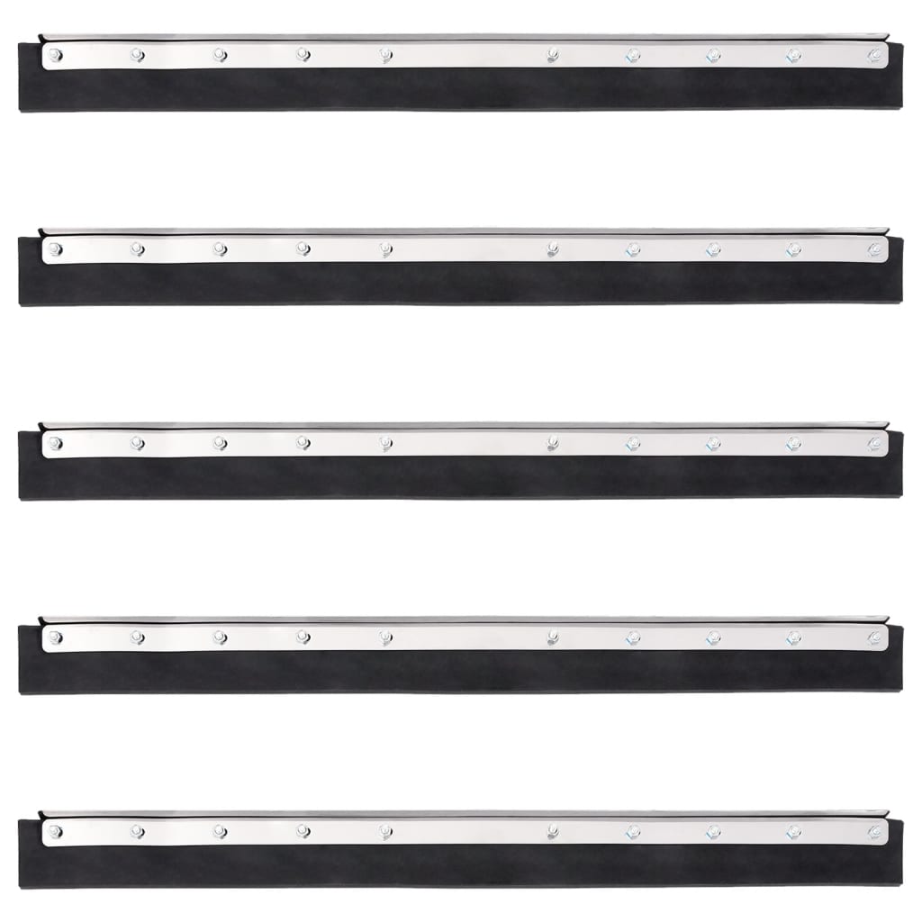 Vidaxl floor wiping heads 5 st 75x2x5 cm steel and rubber