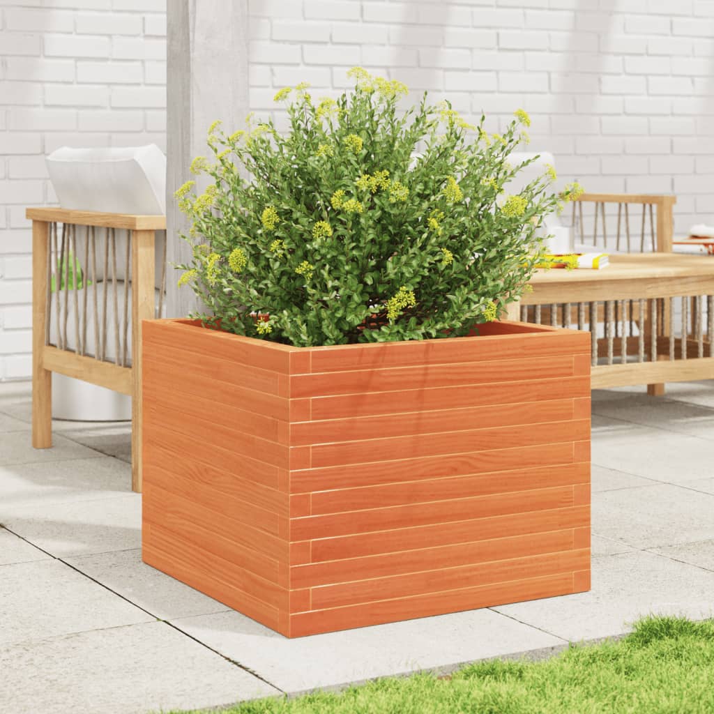 VidaXL Planning box 60x60x46 cm Solid pine wash brown