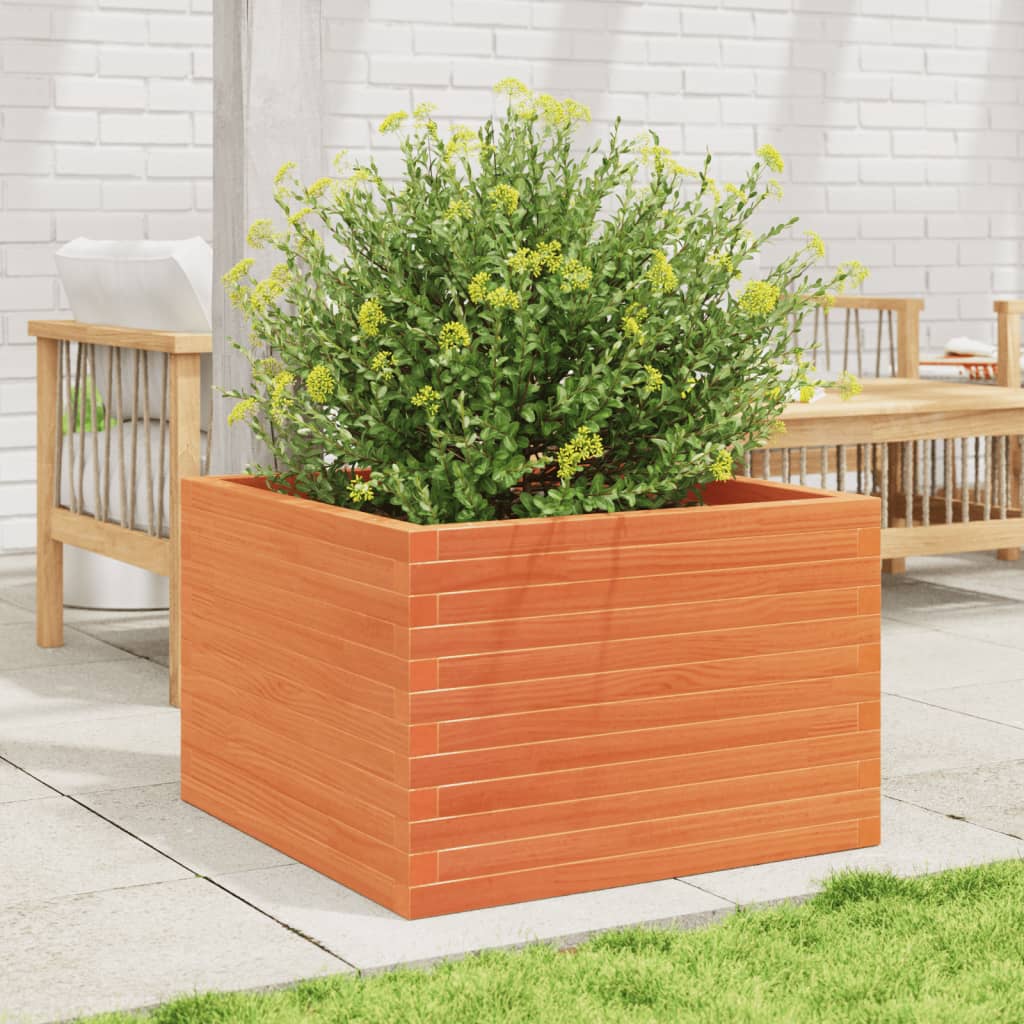 VidaXL Planning box 70x70x46 cm Solid pine wash brown