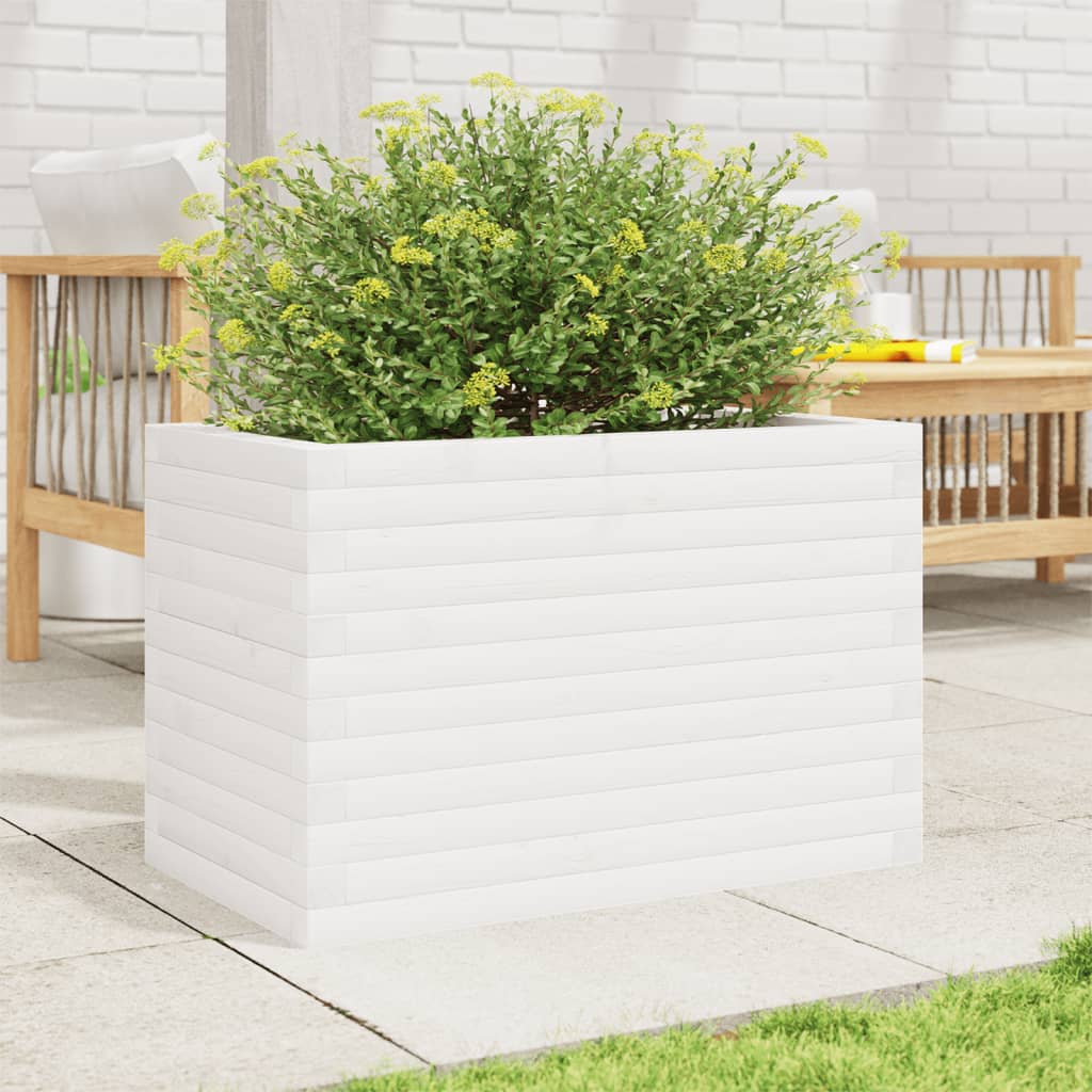 Vidaxl Planning box 70x40x46 cm Solid pine white