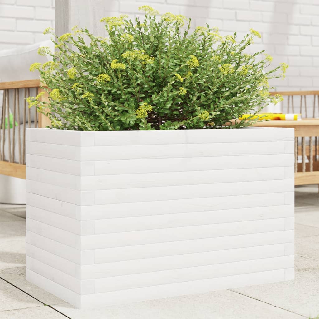 Vidaxl Planning box 70x40x46 cm Solid pine white