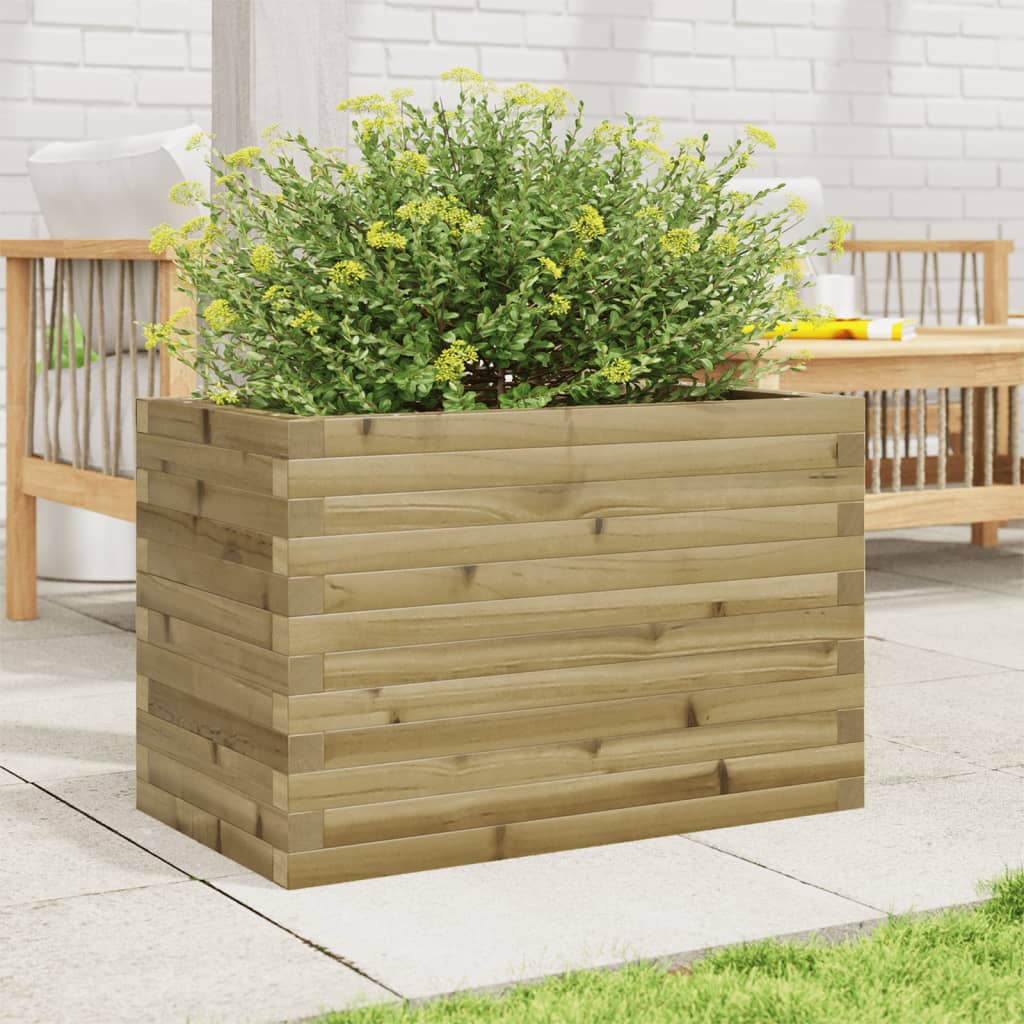 Casella di pianificazione di Vidaxl 70x40x46 cm Pine impregnato