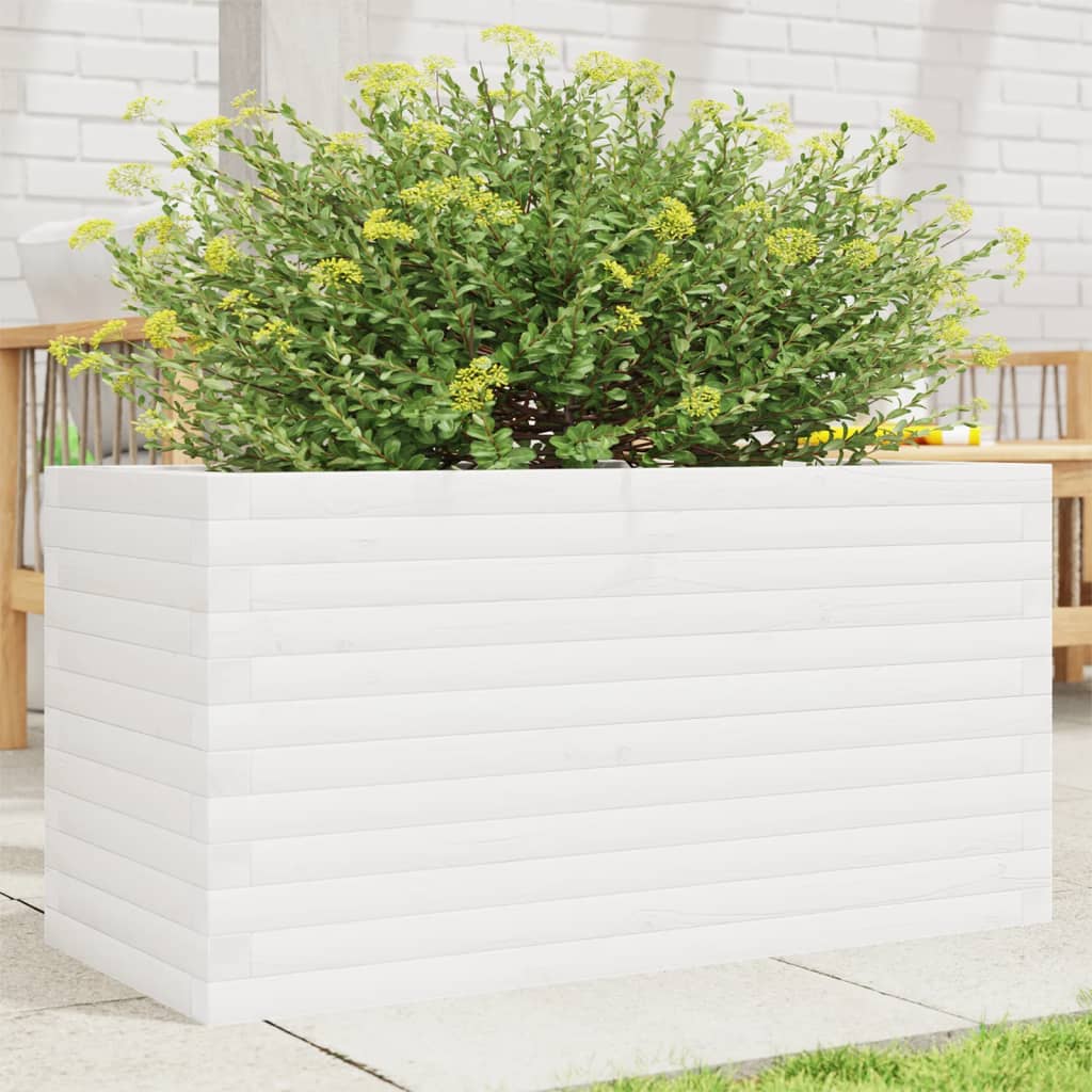 VidaXL Planning box 90x40x46 cm Solid pine white
