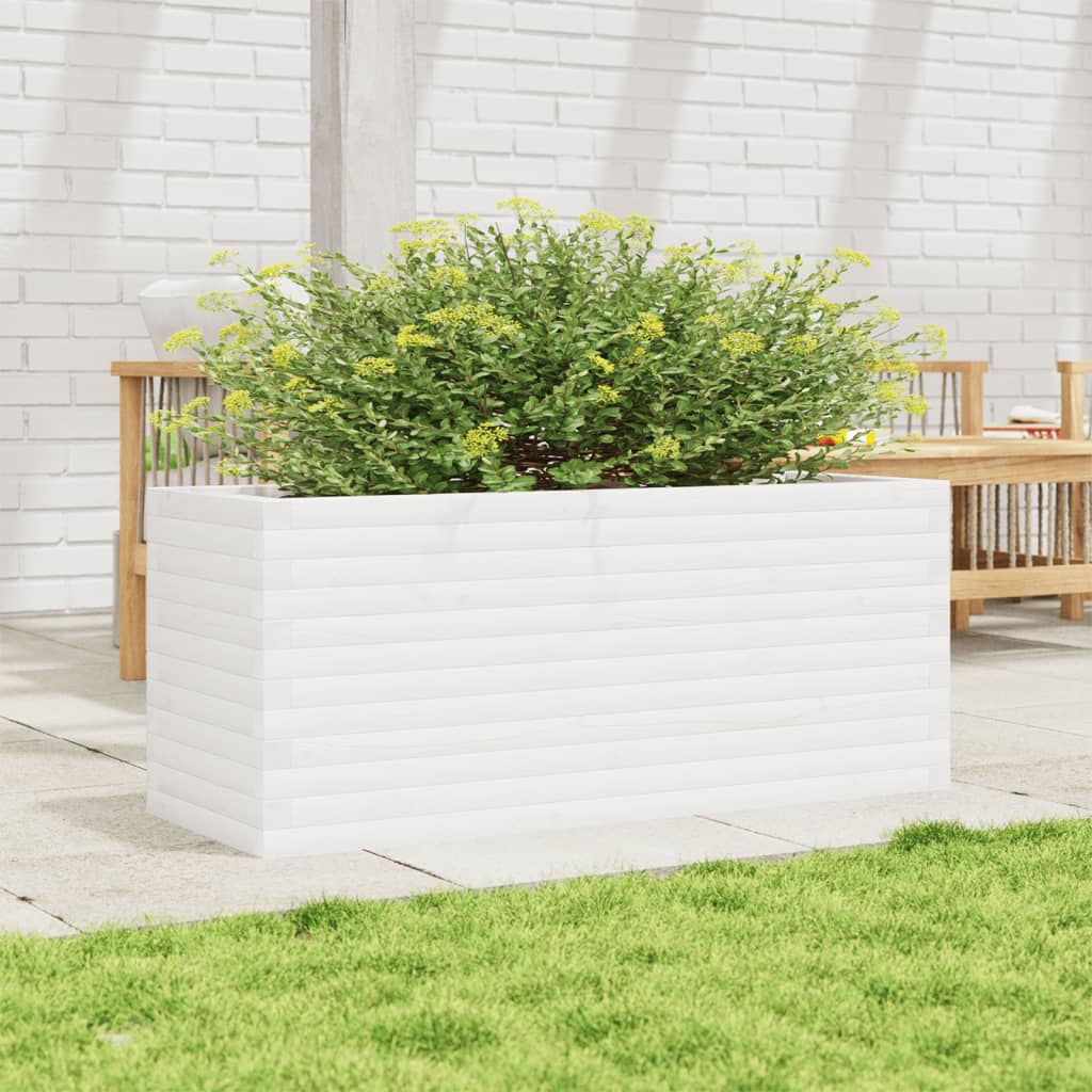 VidaXL Planning box 110x40x46 cm Solid pine white